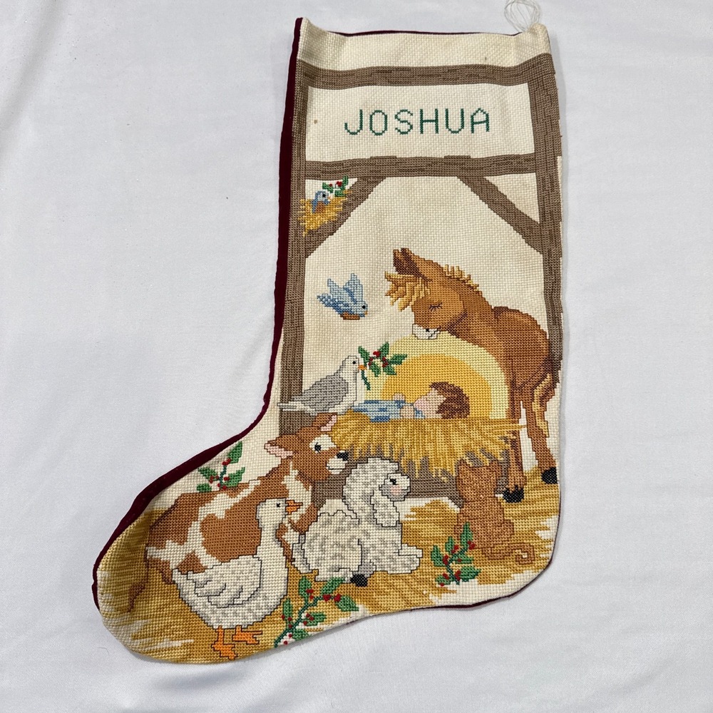 Vintage Something Special Counted Cross-Stitch Joshua Manger Christmas Stocking
